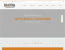 Tablet Screenshot of diandaconstruction.com